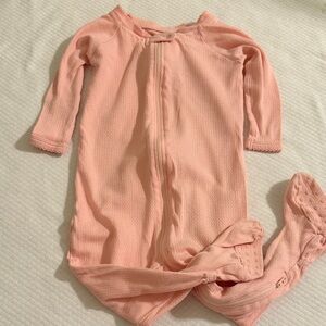 LAKE Pink Baby One-Piece Footed Sleeper